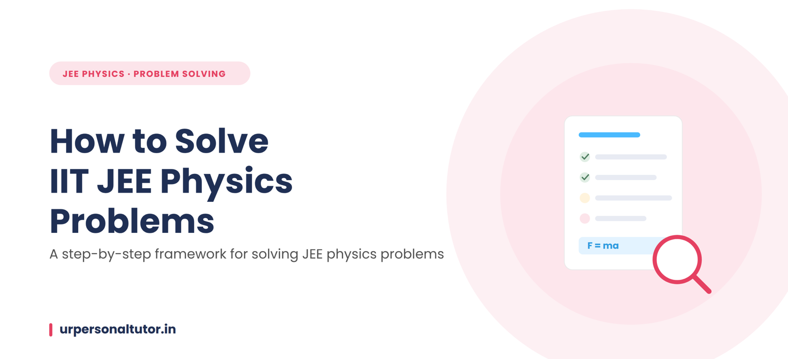 How to Solve IIT JEE Physics Problems: A Framework Every Student Should Learn