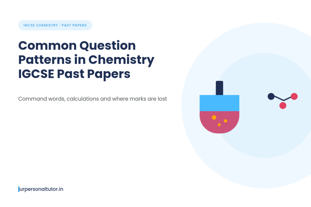 Chemistry IGCSE past papers common question pattern overview graphic